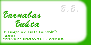 barnabas bukta business card